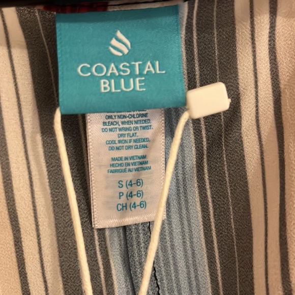 Coastal Blue Multi-color vertical stripes Cover-up. Size S (4-6). NWT! - Picture 5 of 9
